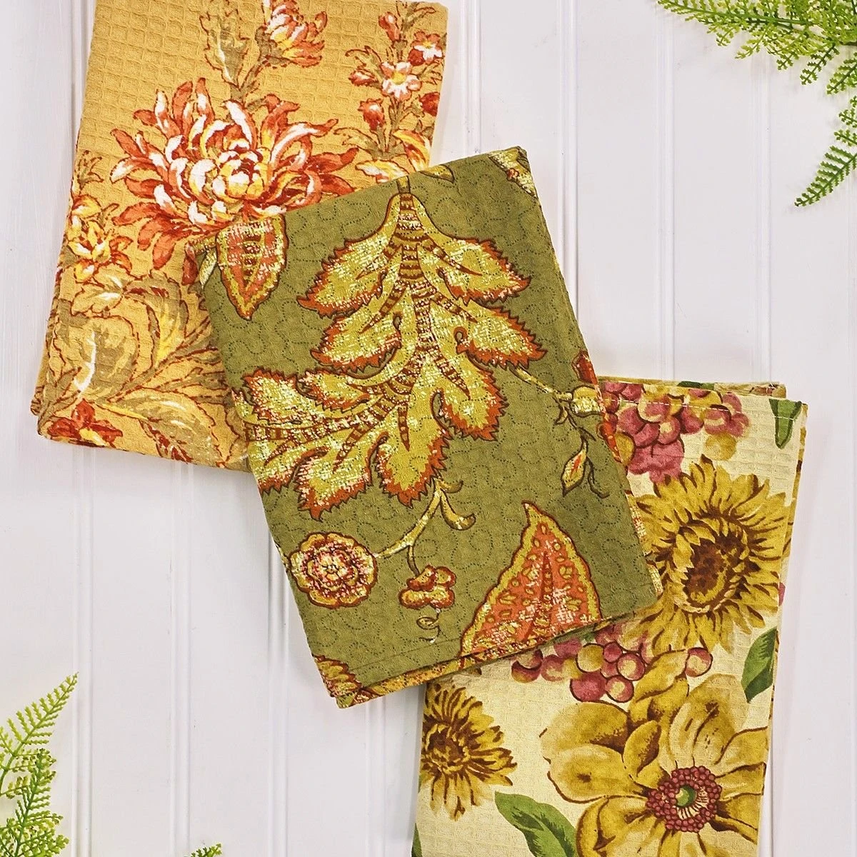 April Cornell Tea Towel Bundle (Set Of 3) | Pumpkin Hollow Patchwork - Image 2