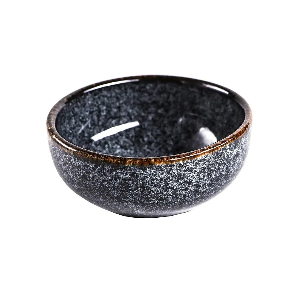 TeakHaus 11.5oz Ceramic Cabo Small Bowl | Black