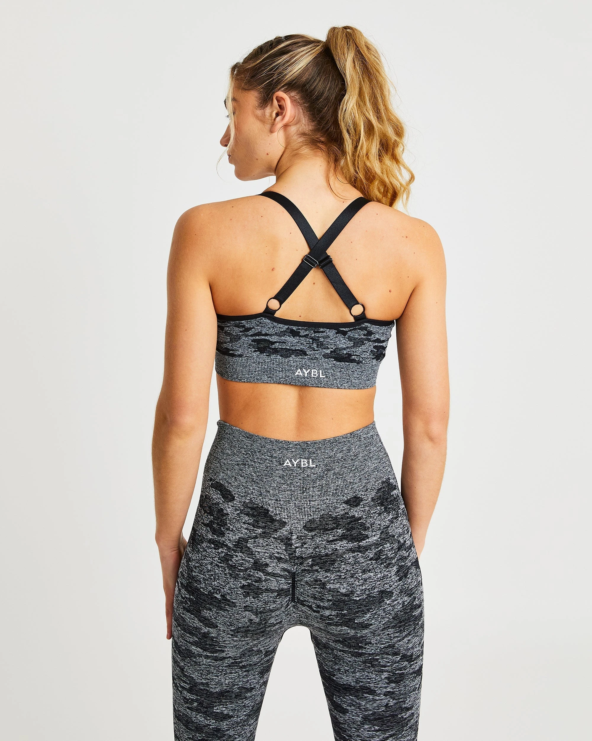 AYBL Evolve Camo Seamless Sports Bra - Black - Image 2