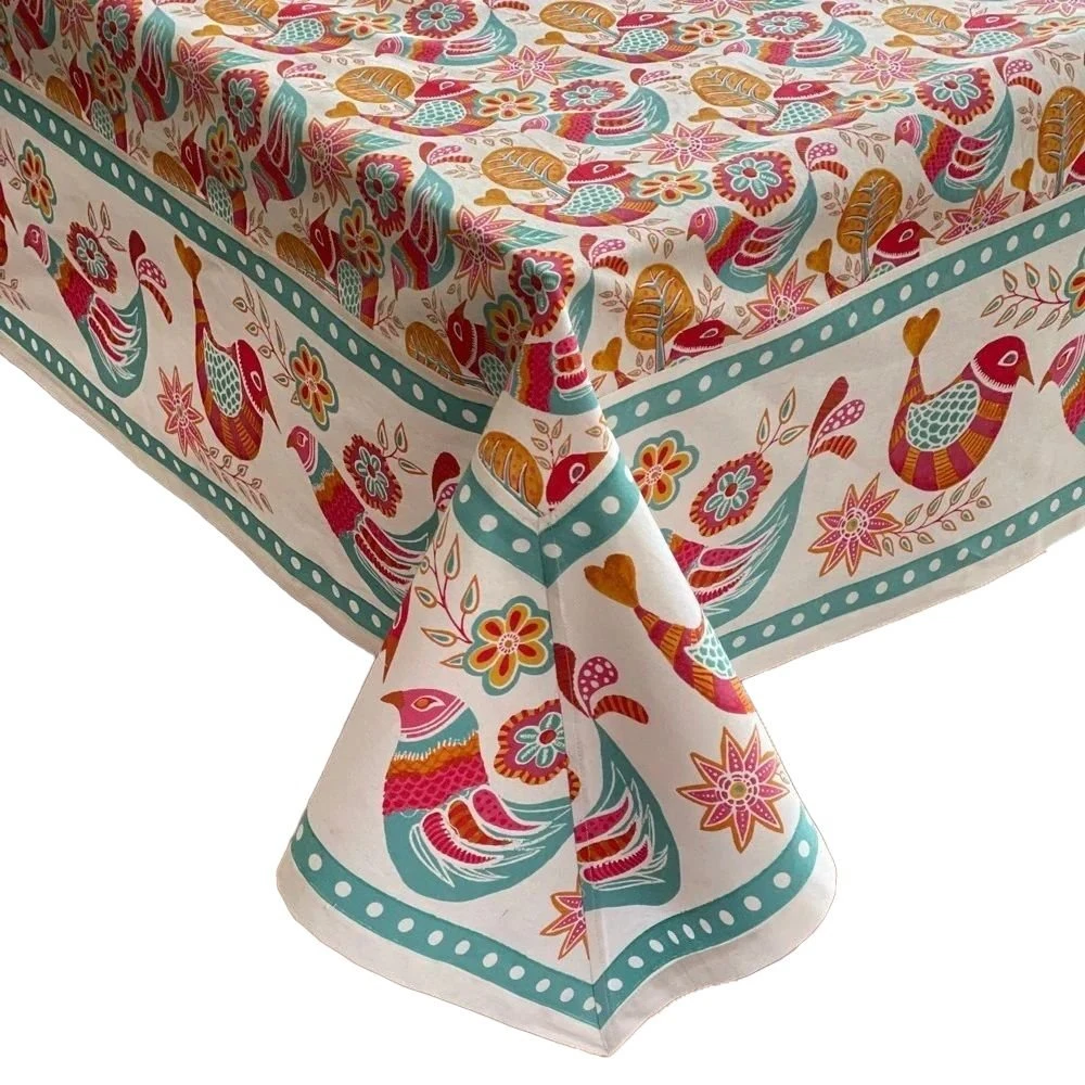 Mahogany USA Printed 60" X 90" Tablecloth | Boho Bird