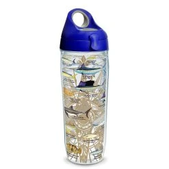 Tervis® 24oz Double-Walled Insulated Tumbler With Water Bottle Lid | Guy Harvey® Charts