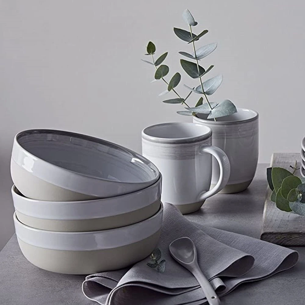 Royal Doulton Ellen DeGeneres Brushed Glaze Collection 16-Piece Dinnerware Set | White - Image 10