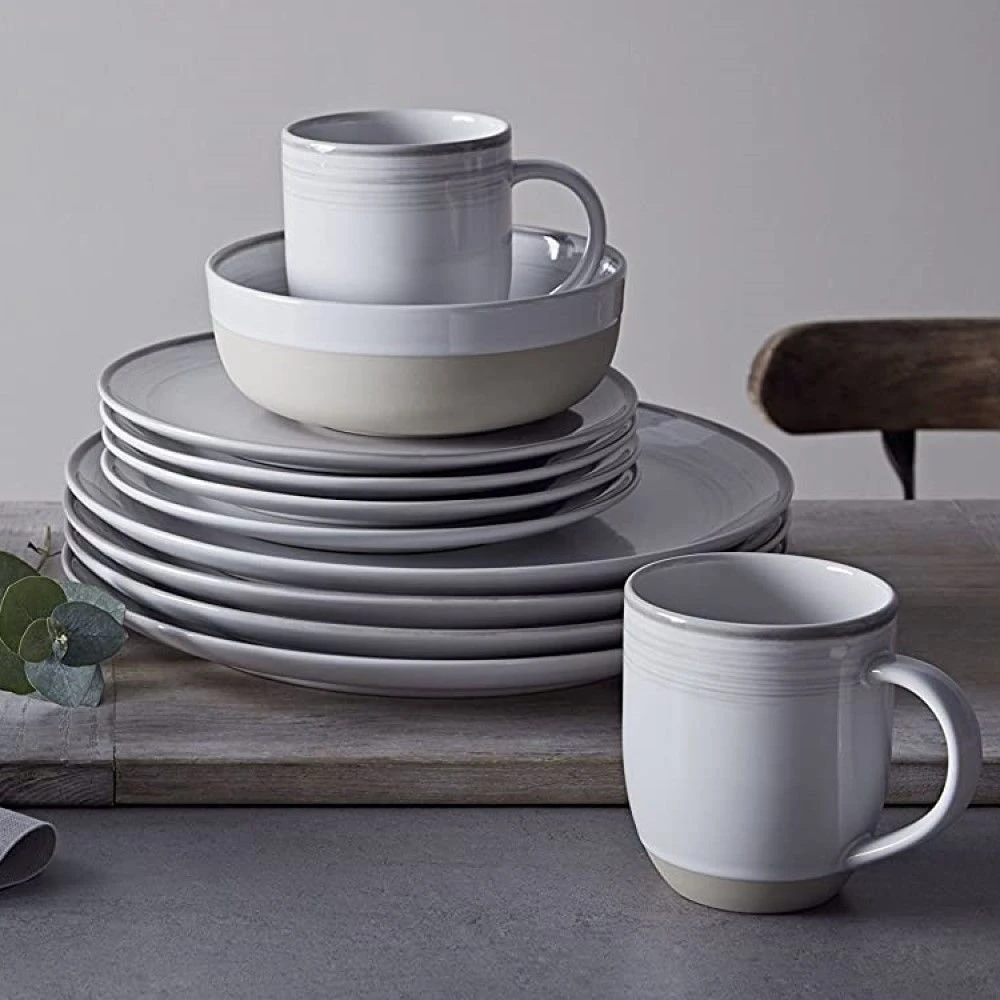 Royal Doulton Ellen DeGeneres Brushed Glaze Collection 16-Piece Dinnerware Set | White - Image 9