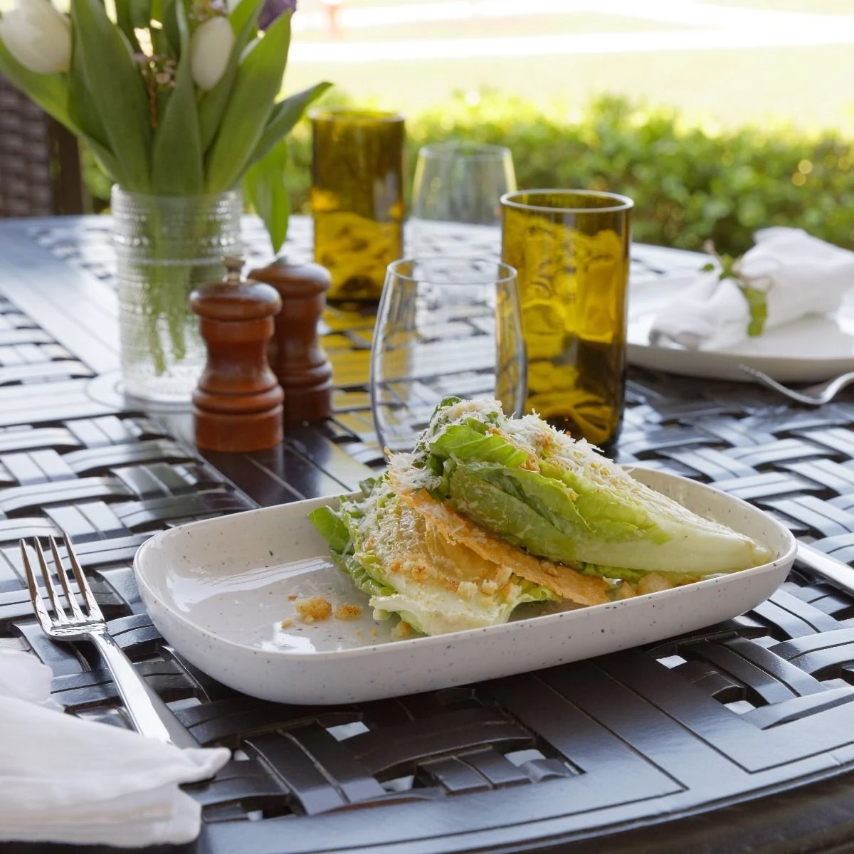 Fortessa Camp Melamine Coupe 11" X 7" Platter | White - Image 4