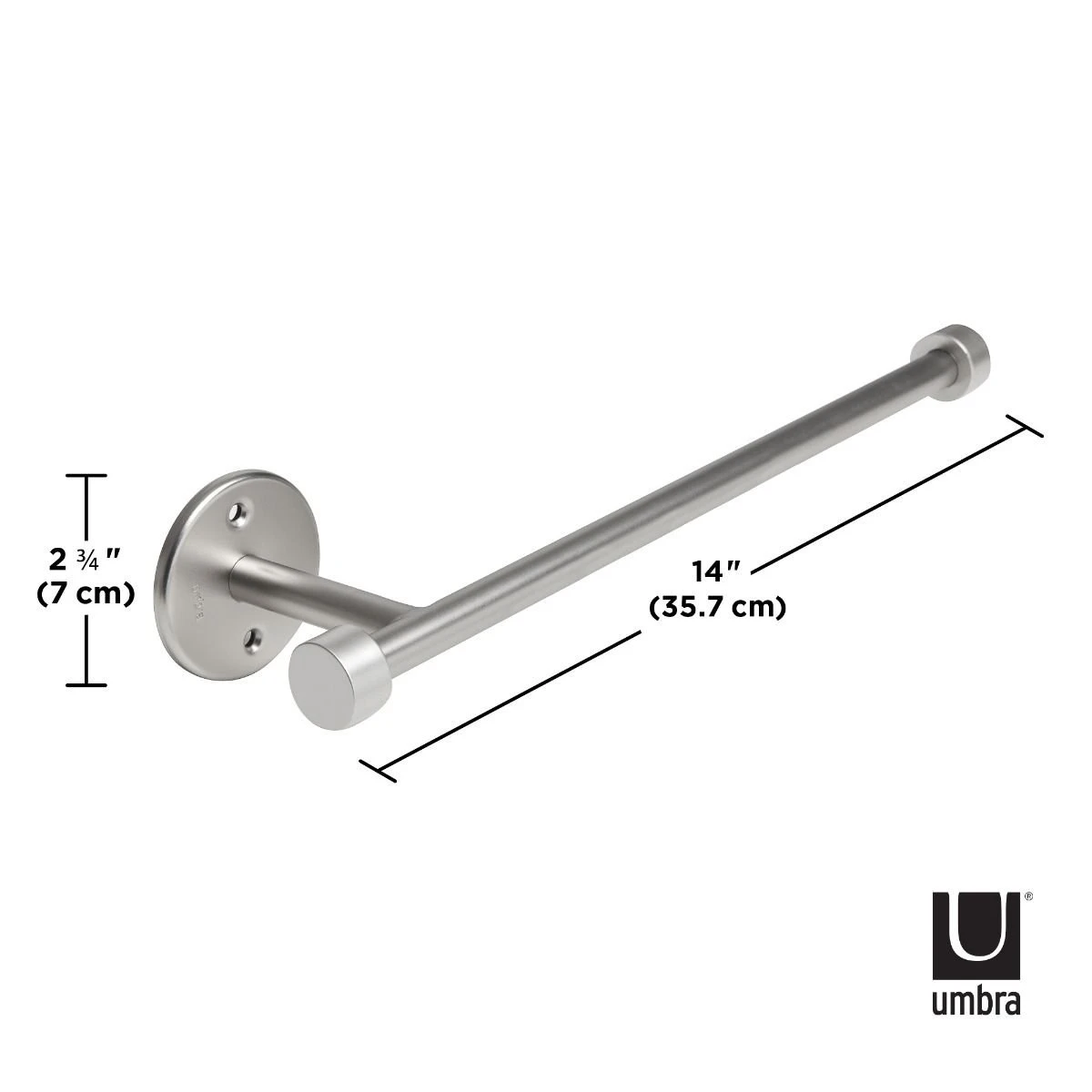 Umbra Cappa Wall Mounted Paper Towel Holder | Nickel - Image 7