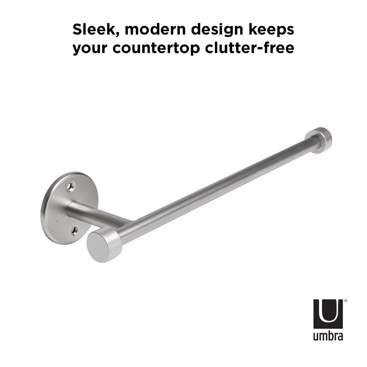 Umbra Cappa Wall Mounted Paper Towel Holder | Nickel - Image 8