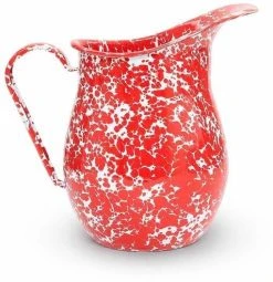 Crow Canyon Home Crow Canyon Enameled Pitcher Red Marble
