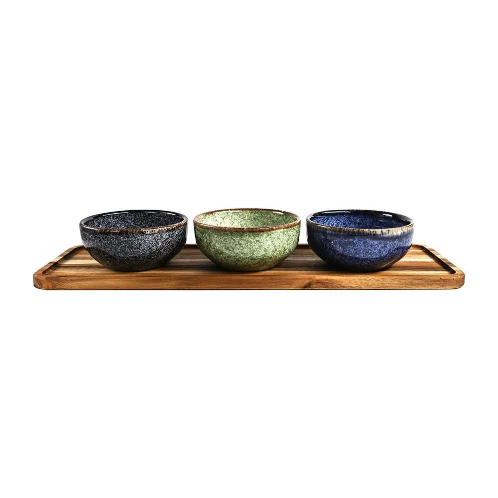 TeakHaus 11.5oz Ceramic Cabo Small Bowl | Black - Image 2
