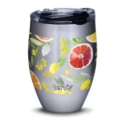 Tervis® 12oz Triple-Walled Insulated Stainless Steel Stemless Wine Tumbler With Lid | Yao Cheng® Citrus - Yellow
