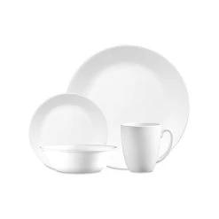 Corelle Livingware 16-Piece Dinnerware Set | Winter Frost White