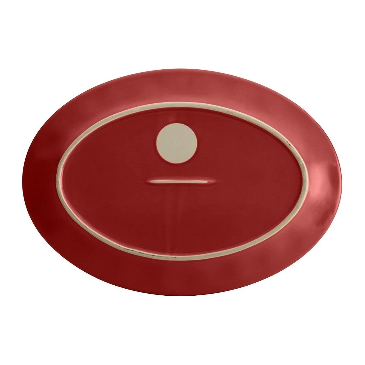 Rachael Ray Cucina Collection 14" Oval Platter | Cranberry Red - Image 3