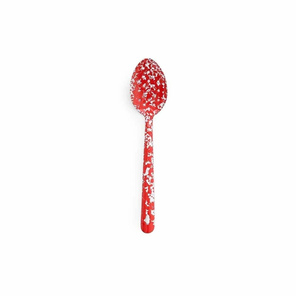 Crow Canyon Home Crow Canyon Enameled Slotted Spoon Red Marble