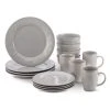 Rachael Ray Cucina Collection 16-Piece Dinnerware Set | Sea Salt Gray