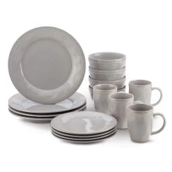 Rachael Ray Cucina Collection 16-Piece Dinnerware Set | Sea Salt Gray