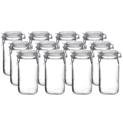 Bormioli Rocco 1.5L Swing Top Fido Canning Jar | Set Of 12