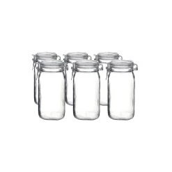 Bormioli Rocco 1.5L Swing Top Fido Canning Jars | 6-pack