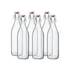 Bormioli Rocco 33.75oz Swing Top Giara Glass Bottles - Clear | 6-pack