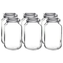 Bormioli Rocco 4L Swing Top Fido Glass Jars | 6-pack