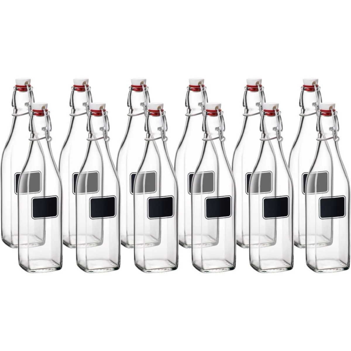 Bormioli Rocco 17oz Swing Top Bottles With Chalkboard Label | 12-pack
