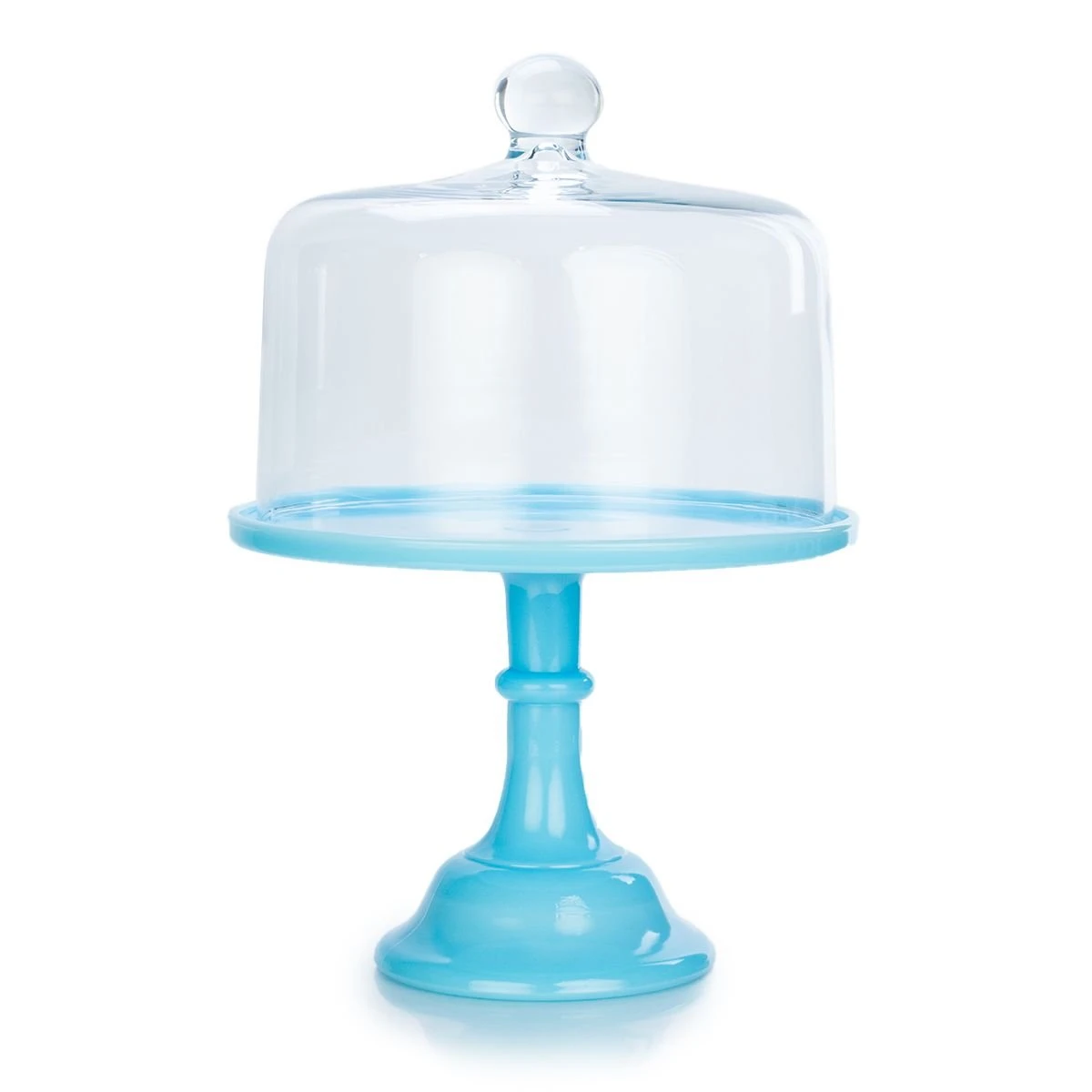 Mosser Glass 10" Cake Plate & Dome | Robin's Egg