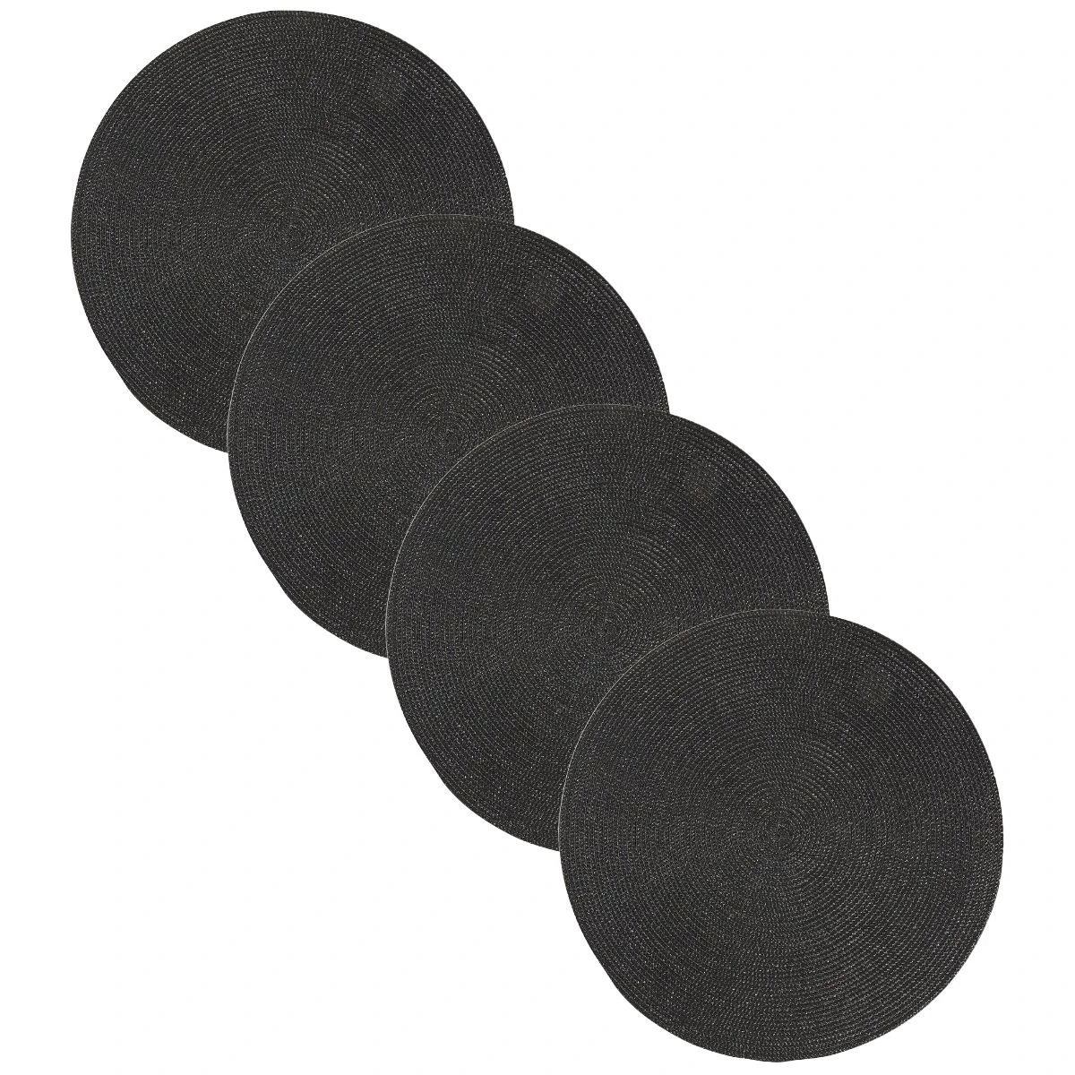 Danica Brands Now Designs By Danica 15" Disko Placemats (Set Of 4) | Black