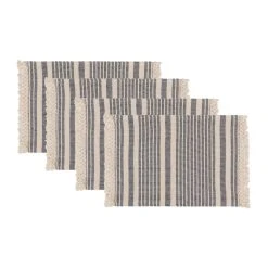 Danica Brands Danica Heirloom Piper Collection 13" X 19" Placemats (Set Of 4) | Midnight