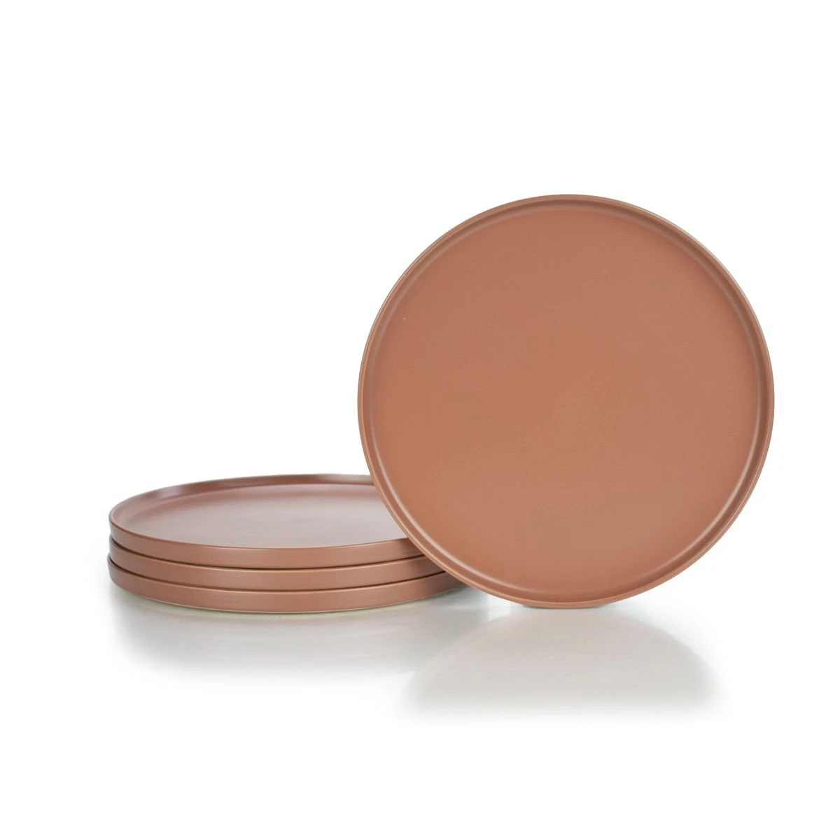 Everything Kitchens Modern Flat 32-Piece Dinnerware Set | Terracotta, Beige, Dusty Blue, Soft Pink - Image 2