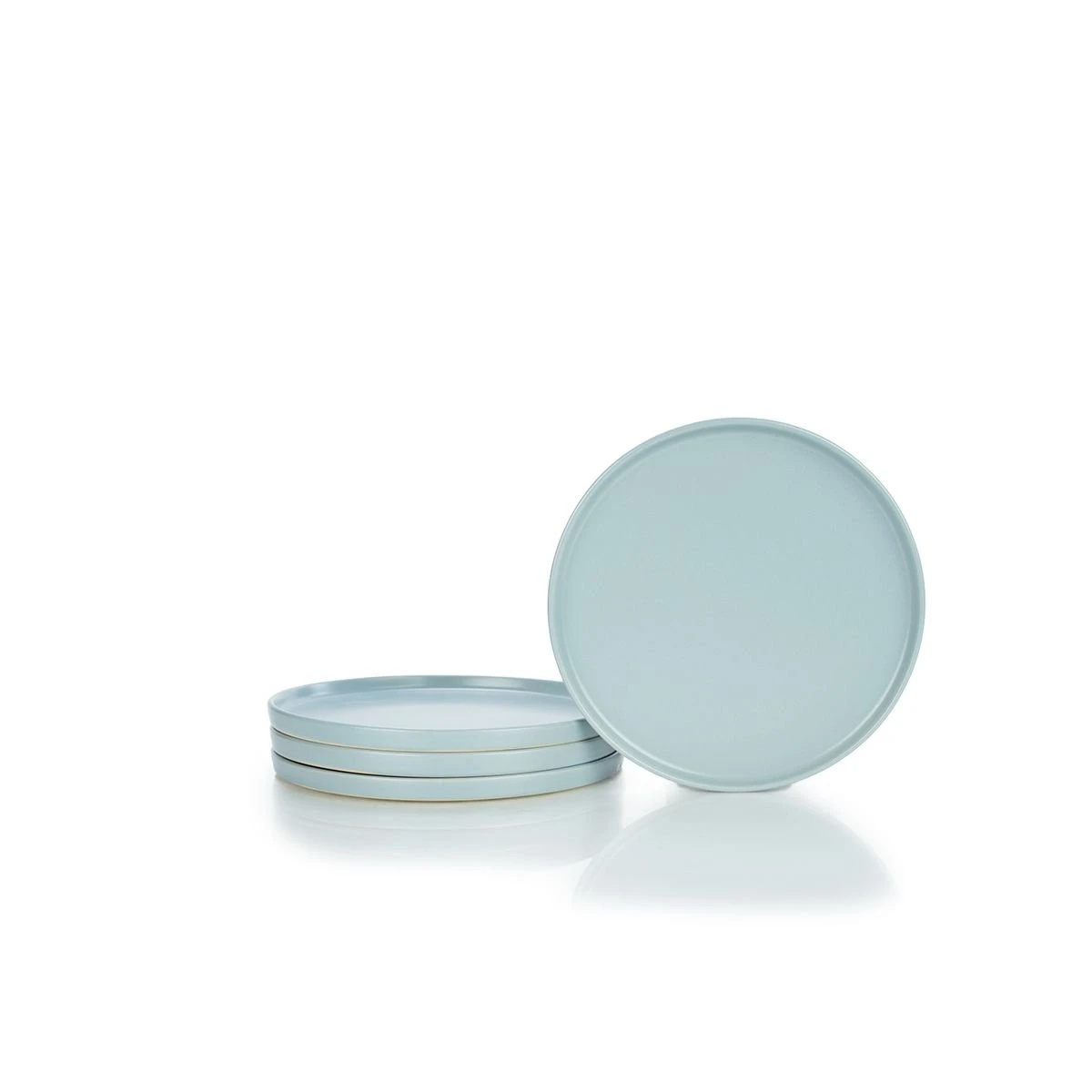 Everything Kitchens Modern Flat 8" Lunch Plates (Set Of 4) | Dusty Blue
