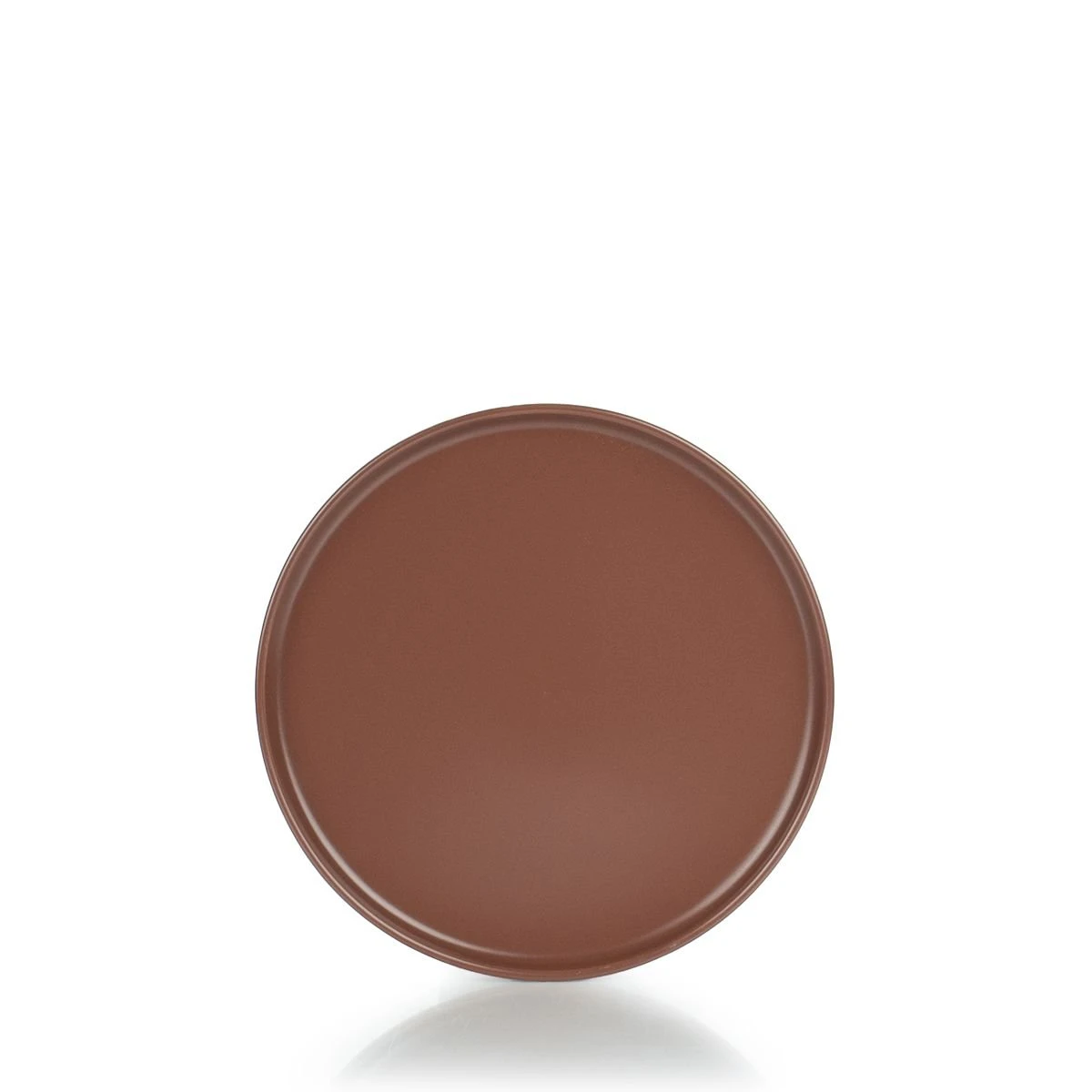 Everything Kitchens Modern Flat 8" Lunch Plates (Set Of 4) | Brown - Image 2