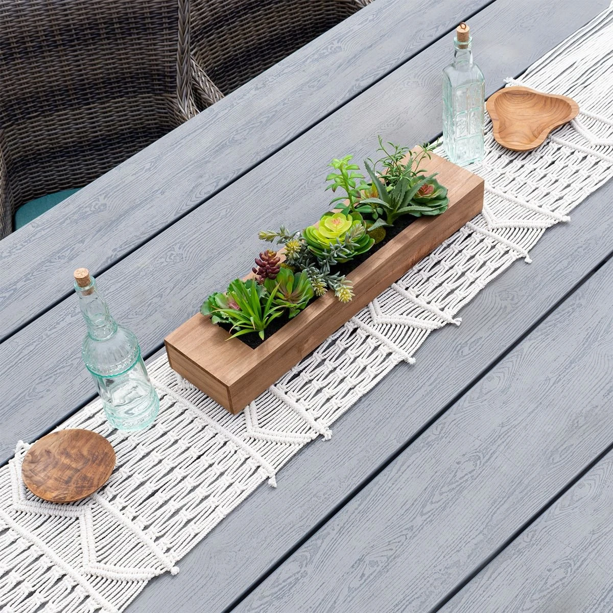 Everything Kitchens 13" X 86" Macrame Table Runner | Piper - Image 3