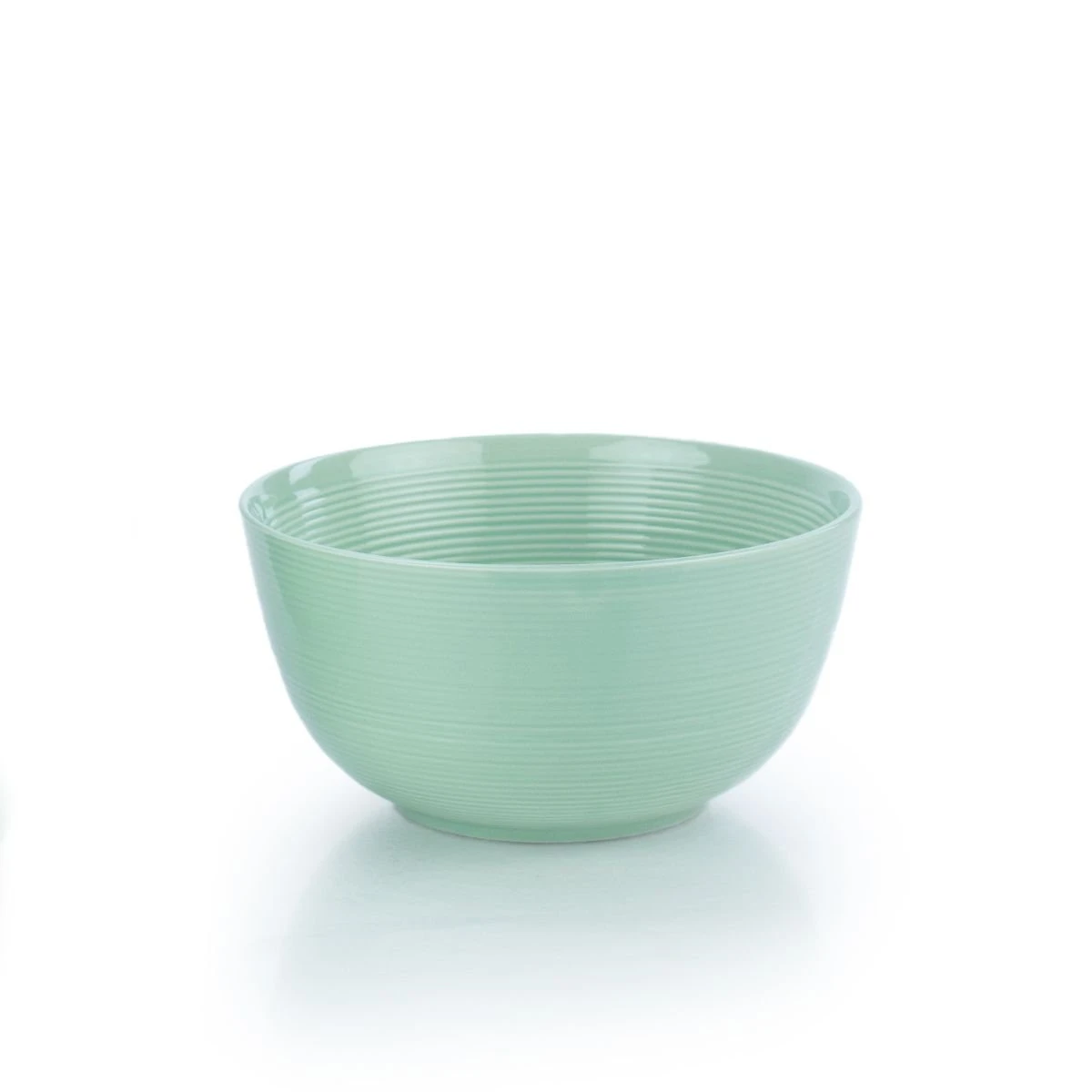 Everything Kitchens Modern Colorful Neutrals - Rippled 6" Bowls (Set Of 4) - Glazed | Light Green - Image 2