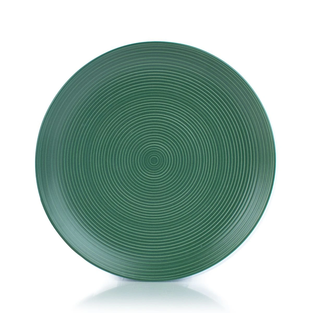 Everything Kitchens Modern Colorful Neutrals - Rippled 16-Piece Dinnerware Set - Matte | Green & Ivory - Image 4
