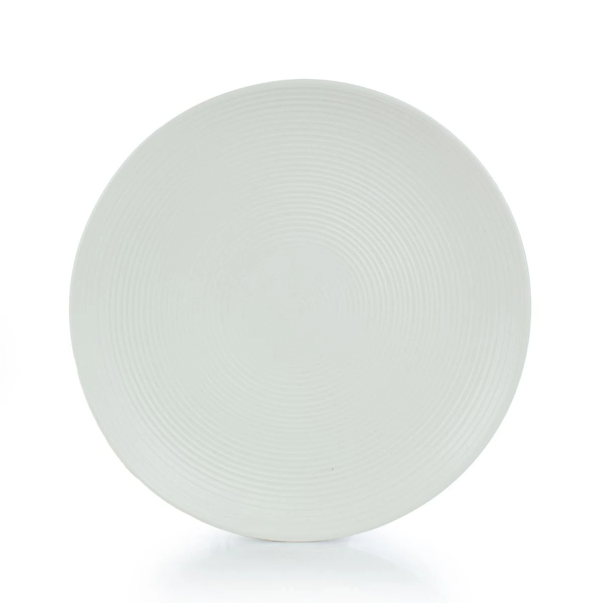 Everything Kitchens Modern Colorful Neutrals - Rippled 10.5" Dinner Plates (Set Of 4) - Matte | Ivory - Image 2