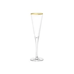 Stolzle 5.5oz Event Champagne Flutes With Gold Rim | Set Of 6