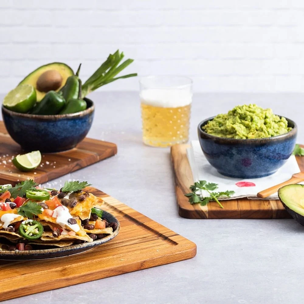 TeakHaus 11.5oz Ceramic Cabo Small Bowl | Indigo - Image 2