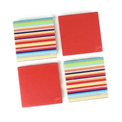 Fiesta® Coaster Set | 4-Piece (Multi Stripe)