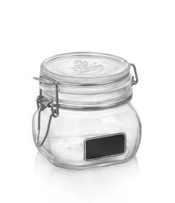 Bormioli Rocco 17oz Swing Top Storage Jar W/Chalkboard Label