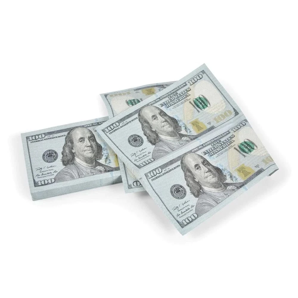 Fred Filthy Rich Money Decal Cocktail Napkins | Set Of 12