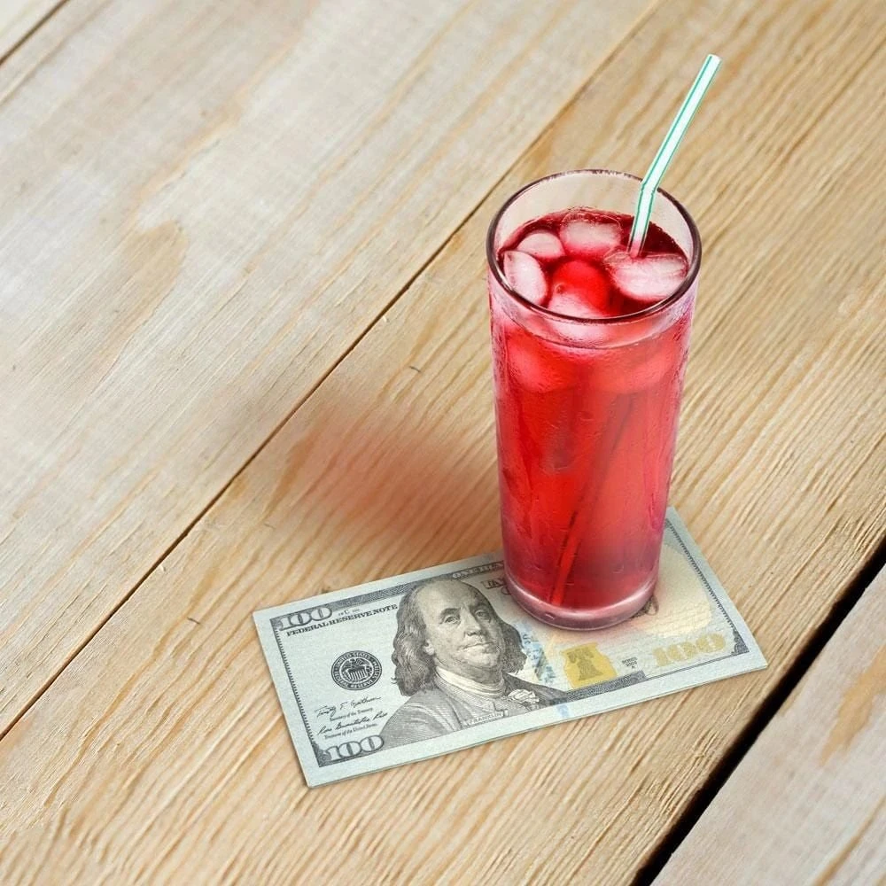 Fred Filthy Rich Money Decal Cocktail Napkins | Set Of 12 - Image 2