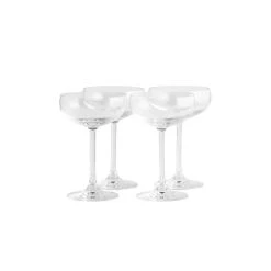 Stolzle 7.75oz Feast It Forward Champagne Saucer Coupe Glasses | Set Of 4