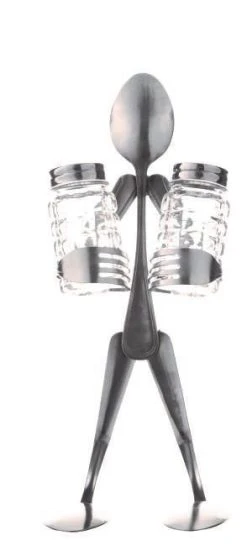 Forked Up Art Salt & Pepper Holder - Spoon Art Figurine