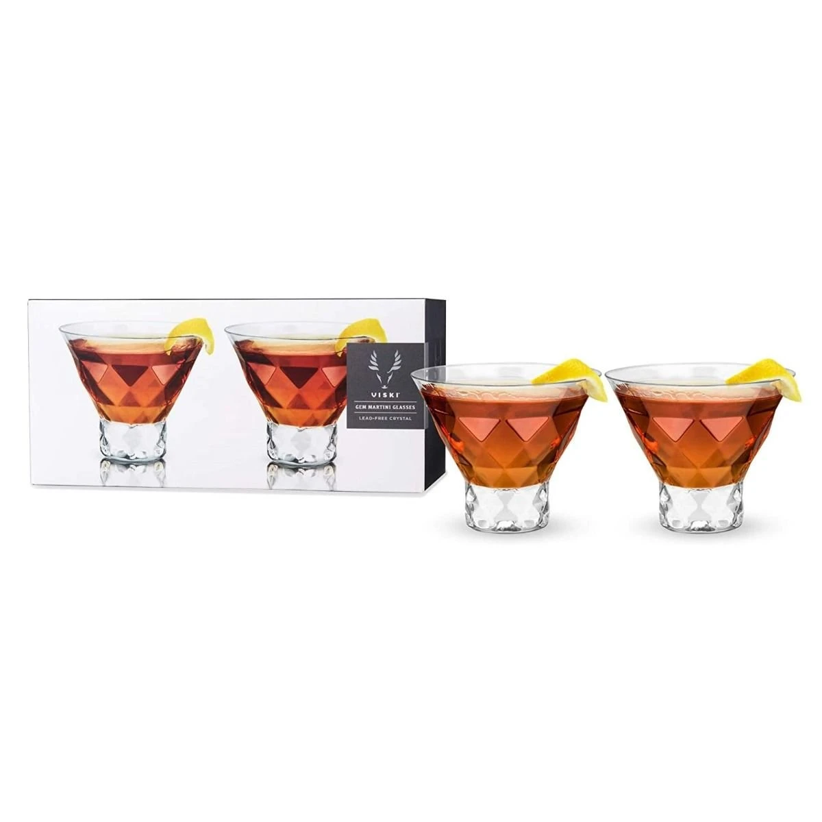 Viski® Gem Crystal Martini Glasses - Image 5