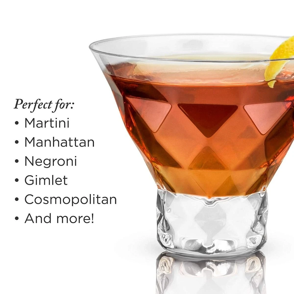 Viski® Gem Crystal Martini Glasses - Image 8