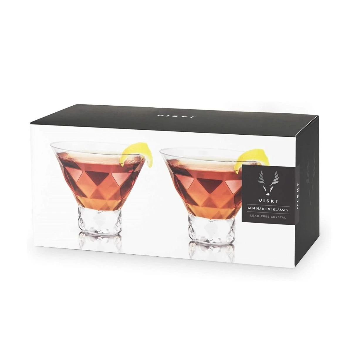 Viski® Gem Crystal Martini Glasses - Image 4