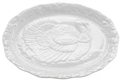 Harold Import Company Harold Imports Turkey Platter And Serving Tray: 17.5", White Porcelain