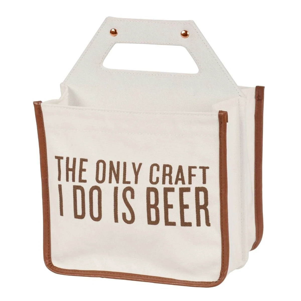 C.R Gibson (One Coast) C.R. Gibson Cotton Canvas Beer Caddy | Only Craft Is Beer