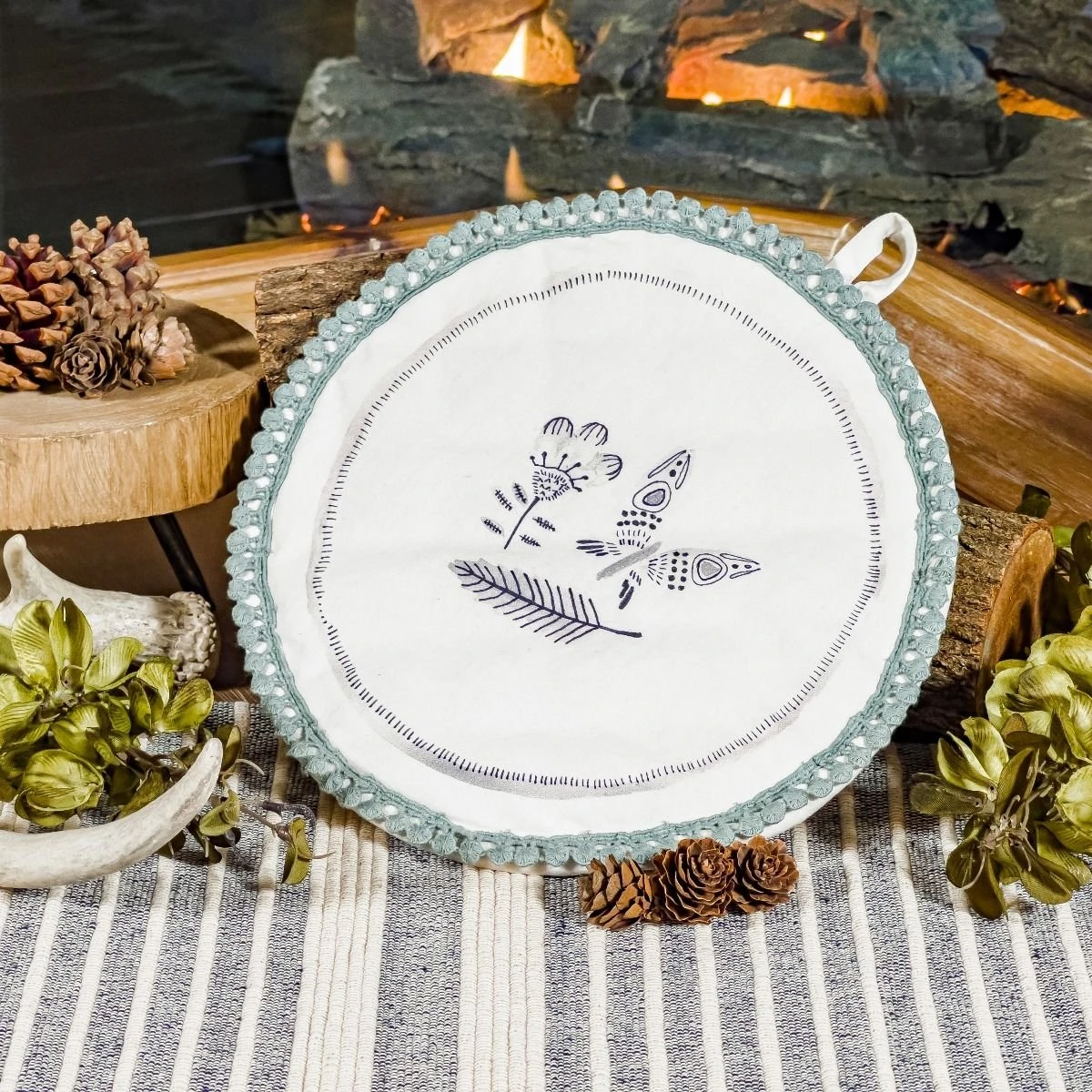 Everything Kitchens 9" Round Pot Holder | Bear With Me - Image 3