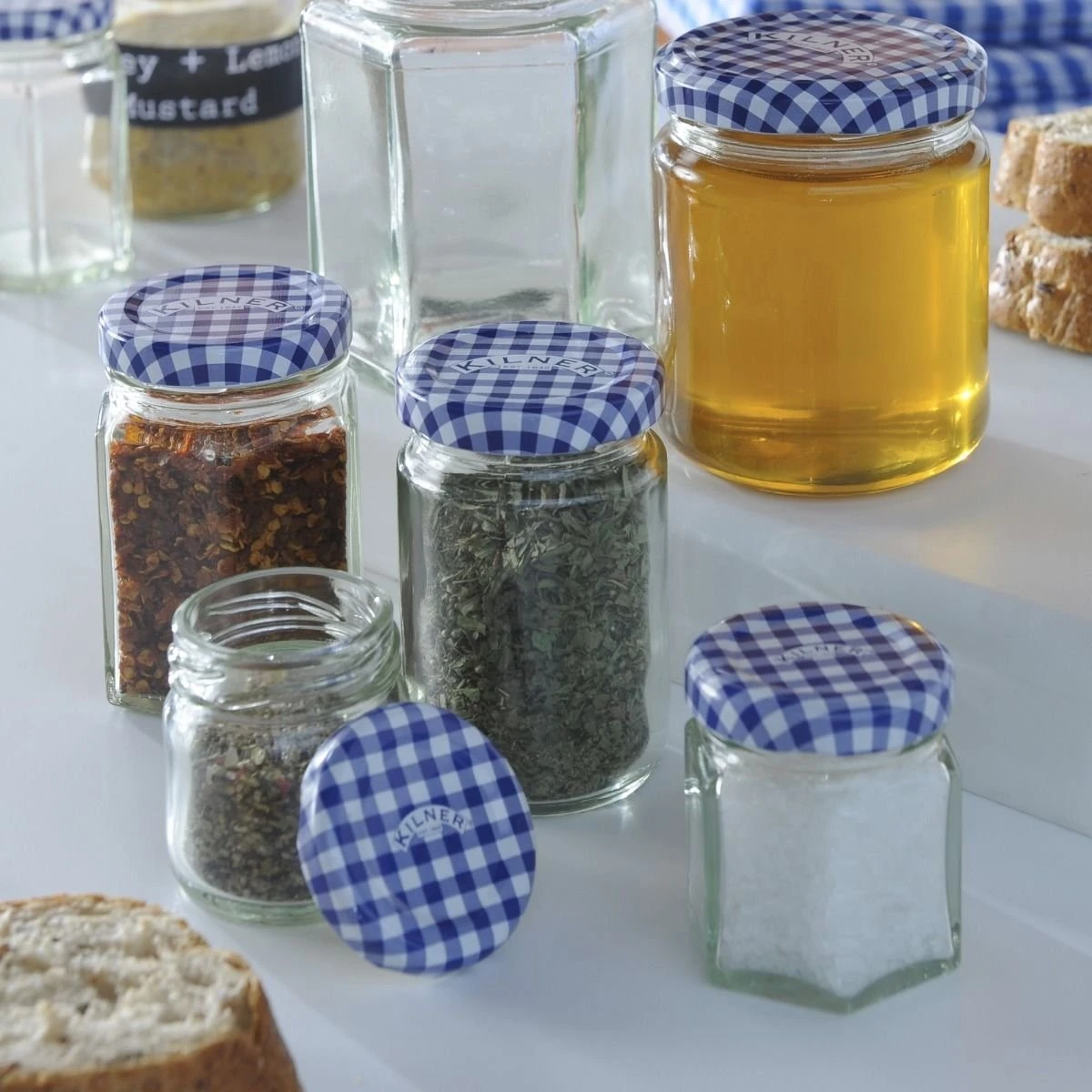 Kilner Twist Top Hexagonal Jar (Blue) | 1.6oz - Image 3