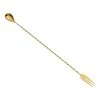 Mercer Barfly 15.75" Bar Spoon With Fork | Gold Plated