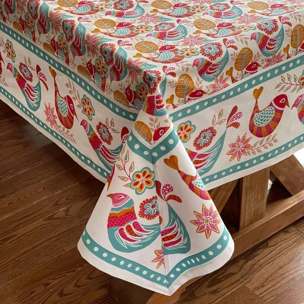 Mahogany USA Printed 60" X 90" Tablecloth | Boho Bird - Image 2